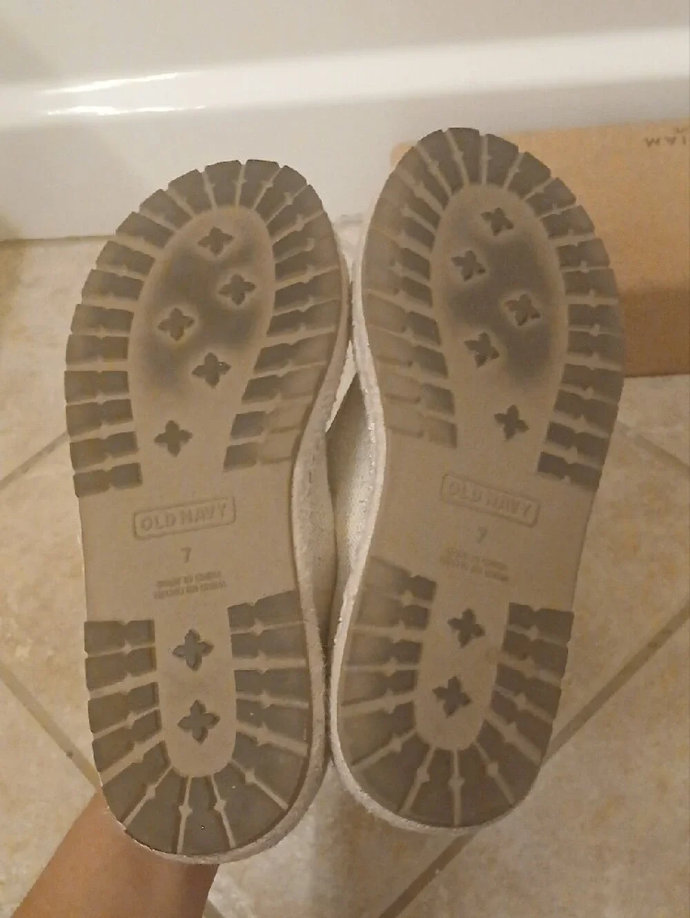Old Navy Cream Canvas Mary Jane Espadrille Flats